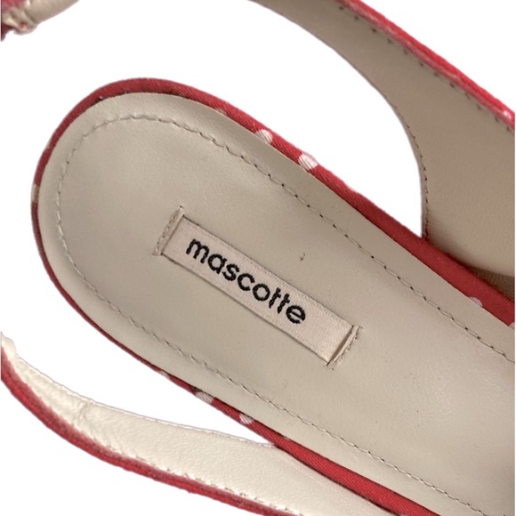 NWOT red polka dot stiletto Heels Peeptoe Slingbacks SIZE 7 AU - Picture 12 of 14